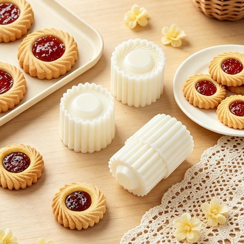 Non-Stick Hand Press Mooncake Mold Double‑Sided Dessert Baking Mold DIY Pastry Stamp  Gift Making