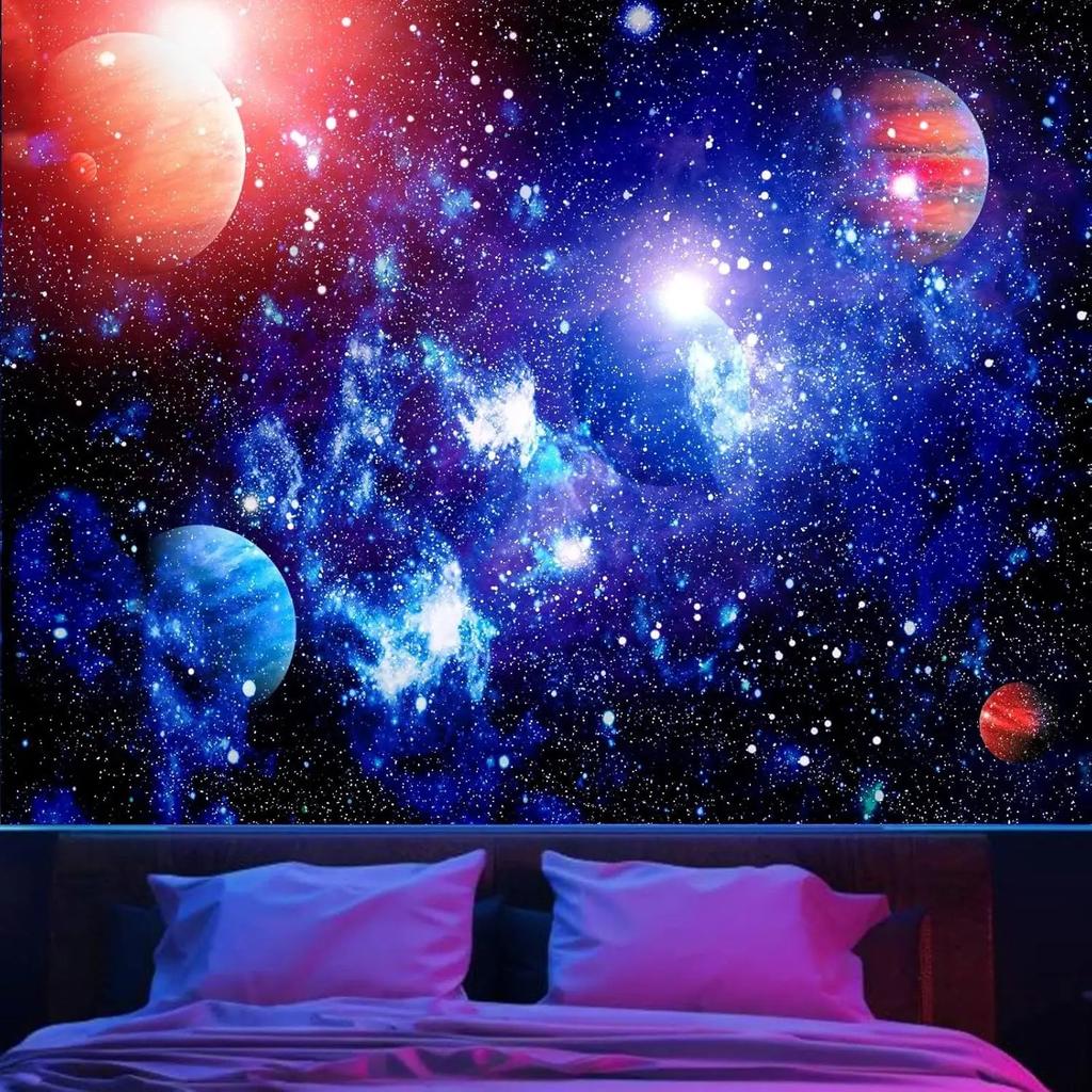 Room Decoration Galaxy Tapestry Bedroom Aesthetic Space Tapestry Mysterious Nebula Wall Hanging Painting Background Living Room