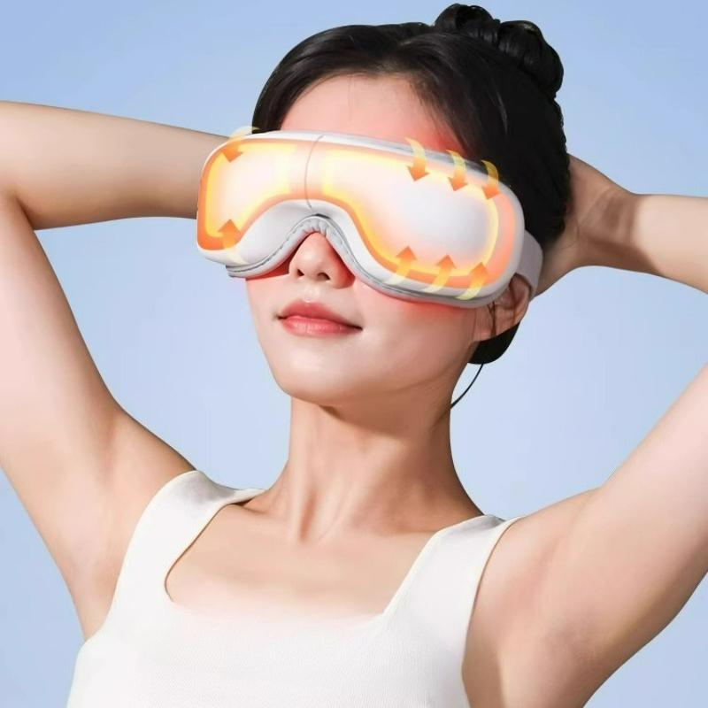 Folding Eye Massager Eye Mask with Heat and Bluetooth Music Airbag Eyes Care Device Gift for Eye Strain Dry Eyes Improve Sleep