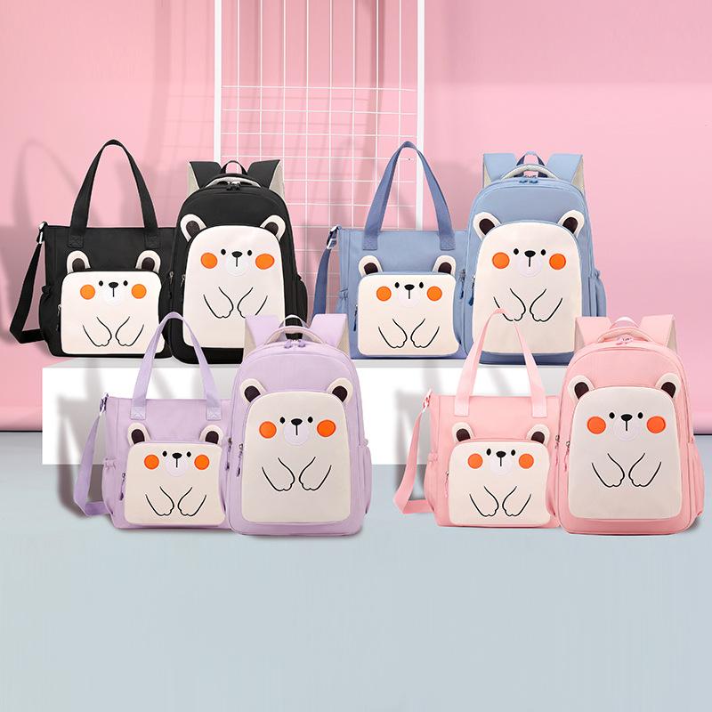 School BagsChildren's Bag Leisure Large Capacity Primary School Bag Girls 1-3-6 Grade Back Dual-purpose Bag Shoulder Tutoring Bag