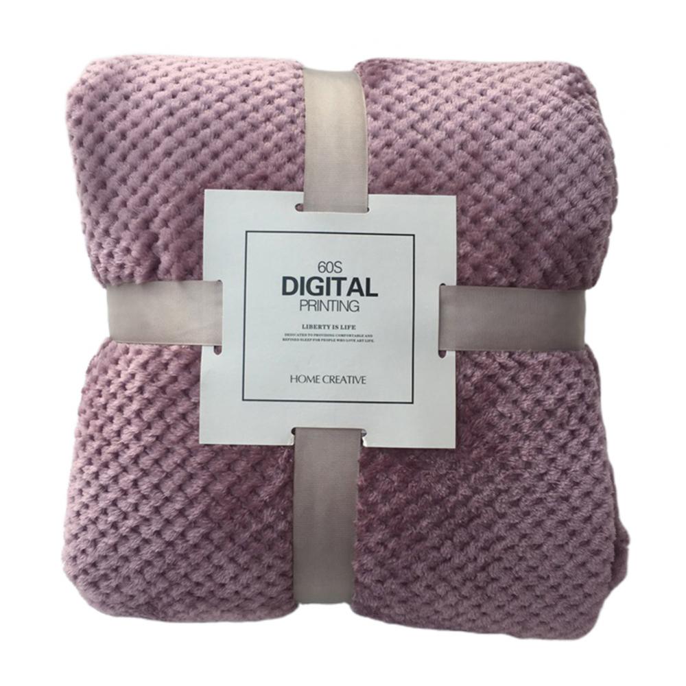 Soft Flannel Plush for Bed Solid Color Gift Blanket Throw Blanket Fleece Bedspread Cover Sofa Christmas Dropship