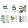 Carnival Festival Sequins Hat with Eyeglasses Bowtie Cosplay Shows Tool