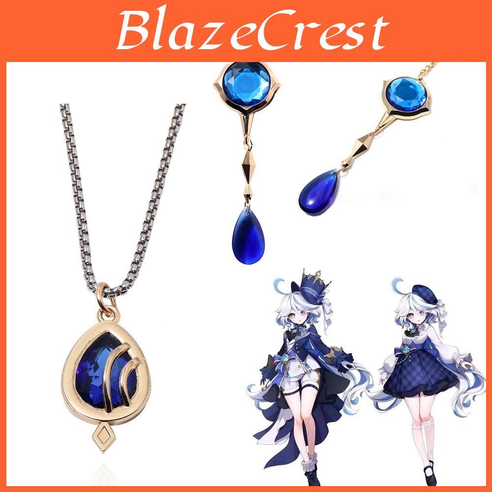 Collier Cristal Funiina Genshin Impact Avec Pendentif en Alliage Pour Cosplay et Cadeau