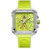 ONOLA 6831 Luxury Square Men's Chronograph Waterproof Silicone Strap Watch for Men Luminous Business Watch Quartz Reloj Hombre
