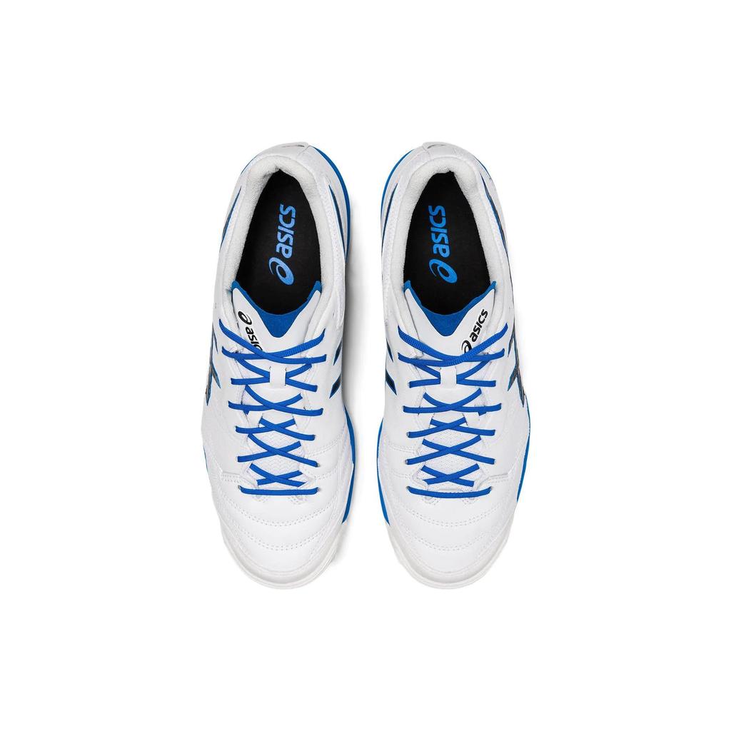 Asics Destaque K FF TF Artificial Grass Leather Soccer Shoes Men Soccer Shoes White Blue 1111A218-100