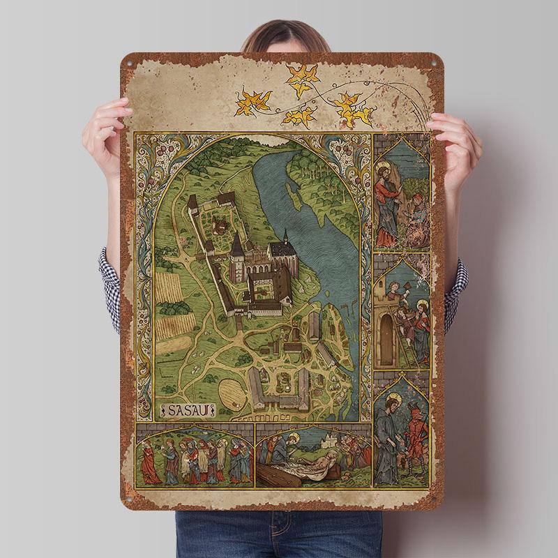 Kingdom Come Deliverance Poster in Latta Arte da Parete Personalizzabile Segni in Latta Metallici Retro Vintage per Casa e Decorazione Gaming