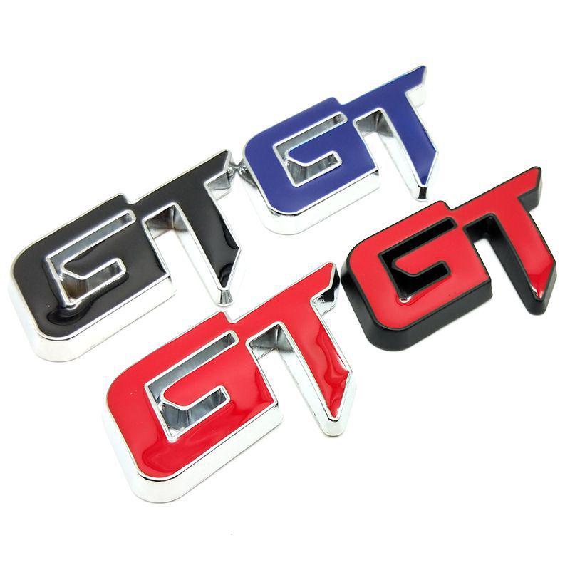 GT Kovový znak na auto: Upravené boční a zadní samolepky blatníku