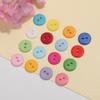 Vibrant 100pcs Mixed Colors Resin Buttons with 2 Holes, 9mm - Durable & Easy To Use for DIY Sewing & Crafts