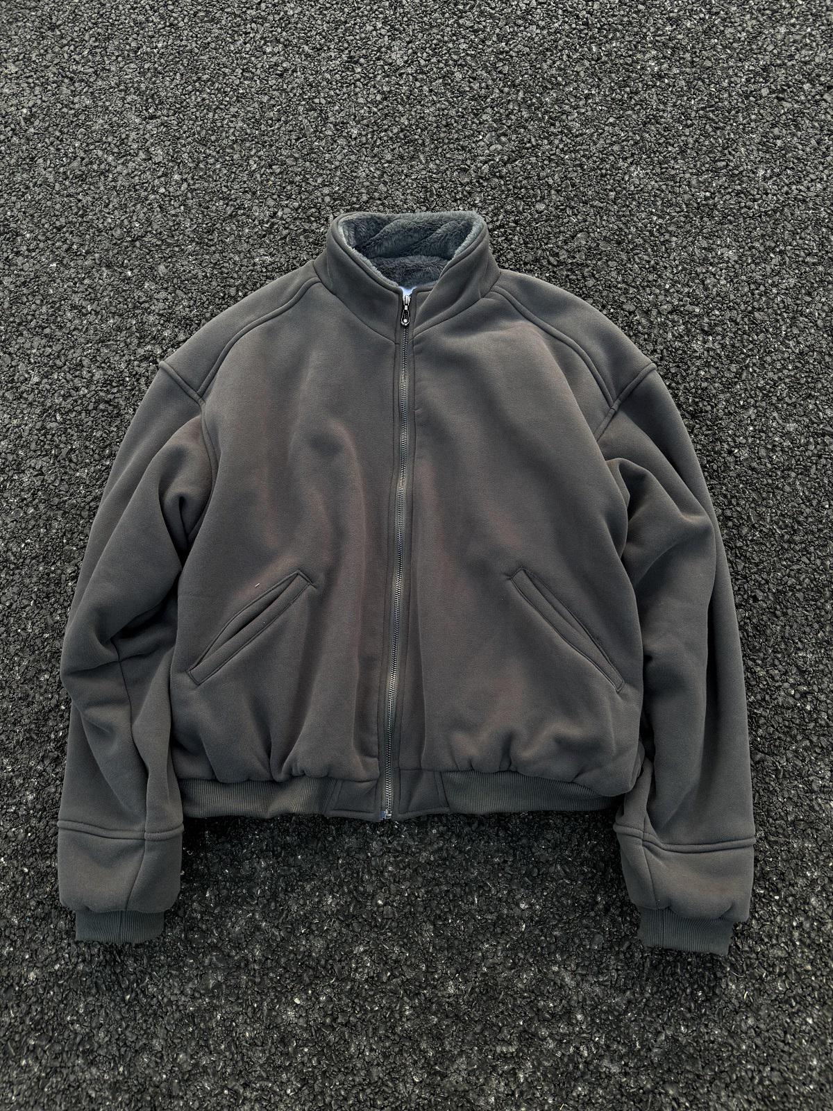 

Мужское пальто оверсайз с флисовой подкладкой: Плотный, Плюшевый, Со спущенным плечом, Минималистичный, Бунтарское Зимнее Тепло. M темно-серого