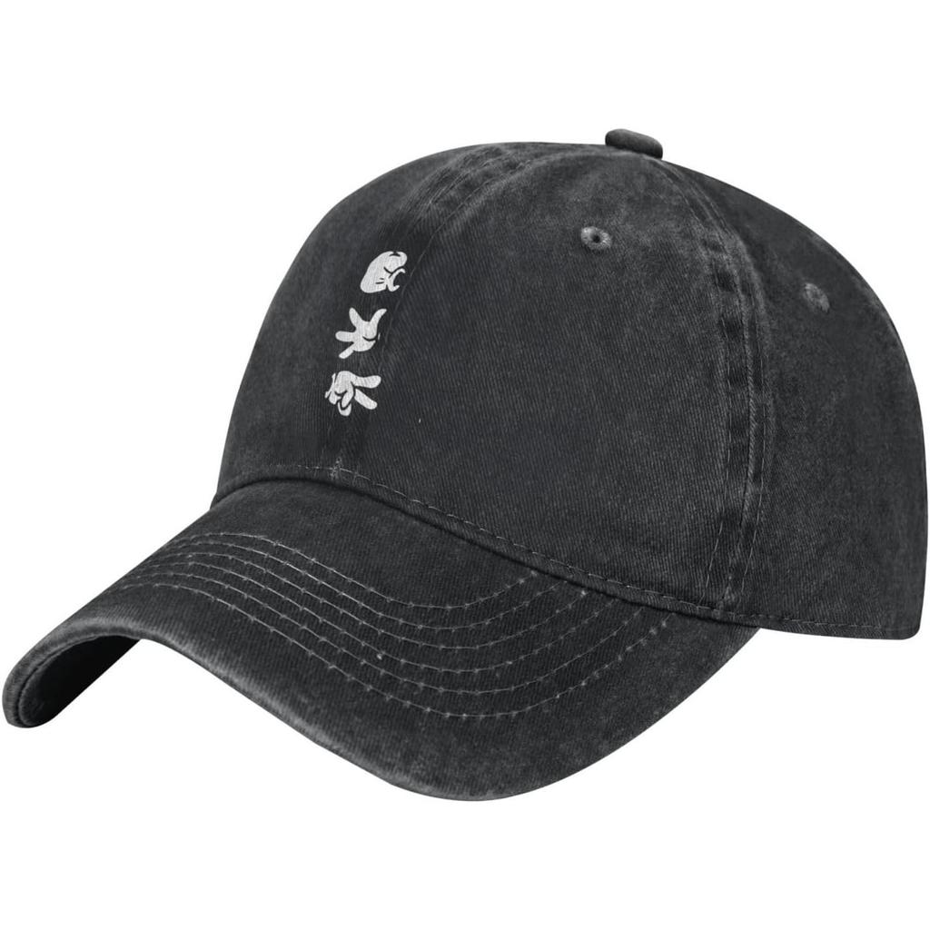 Rock Paper Scissors Baseball Cap Washed Cotton Dad Hat Graphic Print Adjustable Casual Streetwear Cap