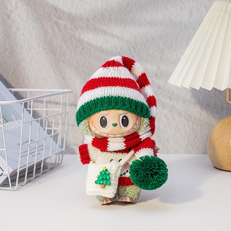 Labubu Christmas Sweater & Accessories Set for All Generations Keychain