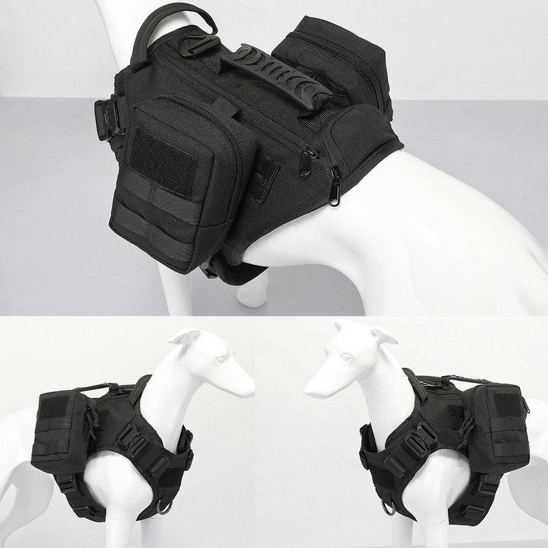 Explosion-Proof Tactical Dog Vest with Chest Harness for Large Dogs
