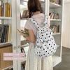 Minimalist Nylon Rucksack Embroidered Cat Student School Bag Cute Polka Dot Backpack  Gift