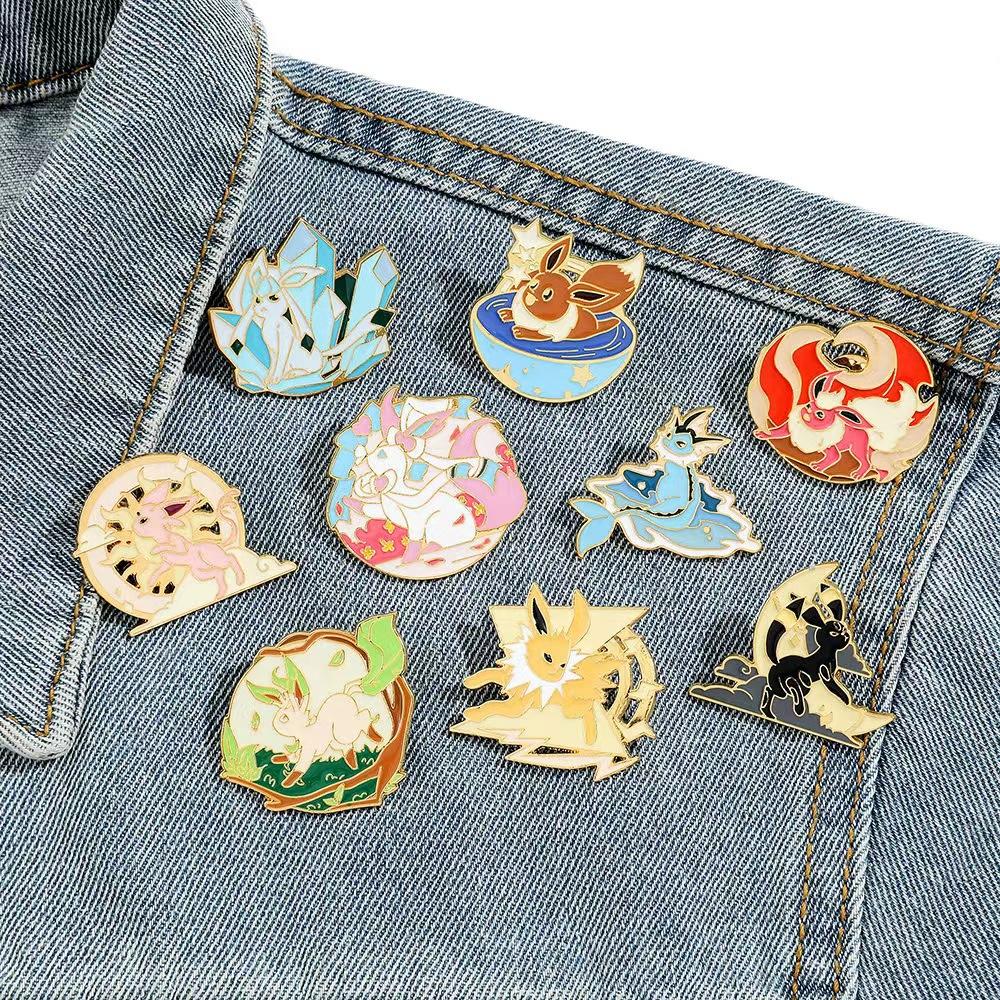 Cute Cartoon Pokemoned Metal Badge, Magical Treasure, Pet Elf Creative Brooch Accessory