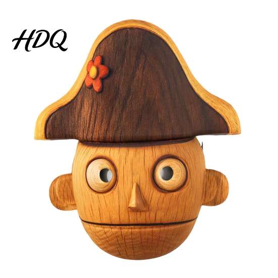 Bequeme Party-Kopfbedeckung Nussknacker Kopfmaske, Realistische Puppen-Vollgesichtsmaske aus flexiblem Holzmaser-Material für Festivals, Halloween-Kostüm, Cosplay