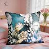 SSoul Eater Anime Evans Cushion Cover Square Short Plush Pillow Case Living Room Sofa Home Decor Funda X