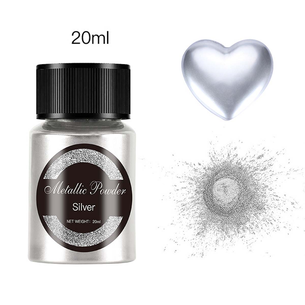 

20 мл Металлический порошок УФ-смола Пигмент DIY Кристальная Эпоксидная смола Форма Краситель Золотой Перламутровый Краситель Для Изготовления Ювелирных Изделий серебряный