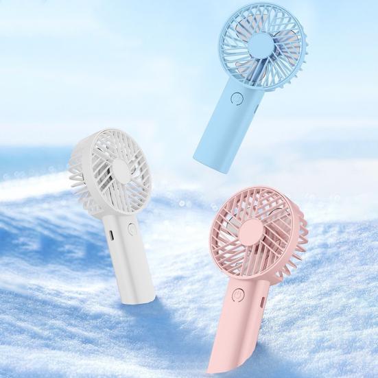 Mini Handheld Fan with Phone Holder 3 Speed USB Rechargeable Summer Cooling Fan