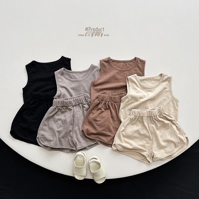 Trendy Bamboo-Cotton Summer Shorts for Kids - Unisex, 8 Colors, Korean Style