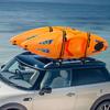Kayak Roof Rack 2 Pairs J-Bar, Soft Roof Rack Quick Folding, Top Mount Tie Down, Carrier for Kayak, Surf Board, Canoe, SUP, Ski Board, Mount On Car,
