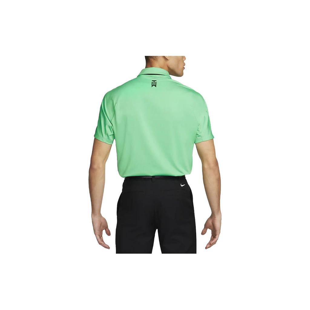 Nike Polo Shirts Men's Green Polo Collar Moderate Straight Fit DR5318-363