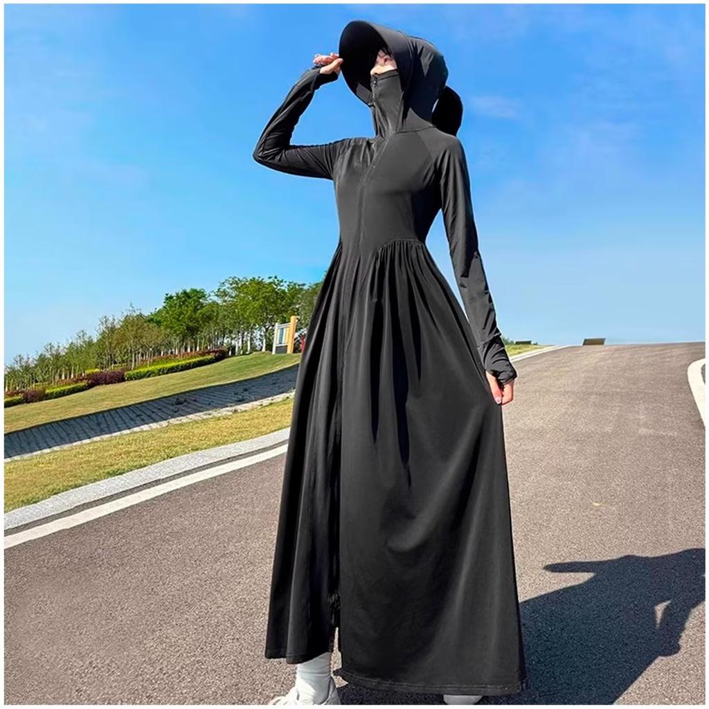 Vasarhely Long UV Protection Hoodie with UPF Full Body Sun Protection for Spring and and Perfect for Outdoor and Sports Women's 50+ Summer, Cool,