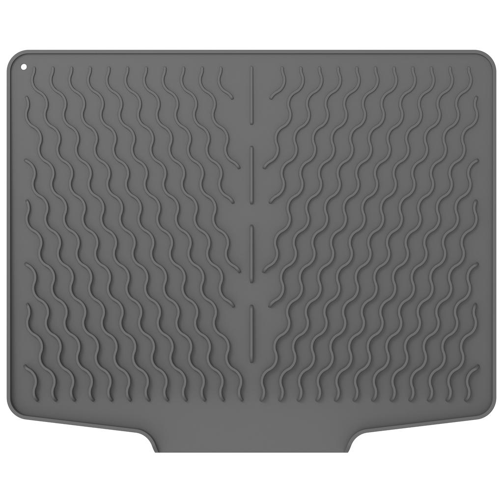 Silicone Non Slip Dining Mat Multi-purpose Kitchen Drainage Mat with Inclined Drainage Outlet Drainage Mat for Kitchen Tools