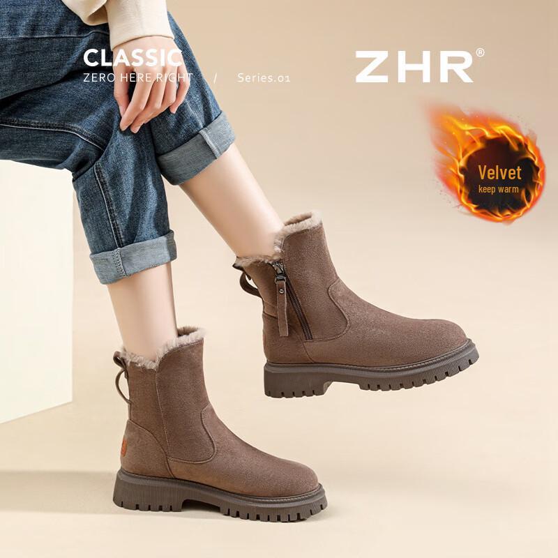 ZHR Women s Mid-Calf Winter Snow Boots 40