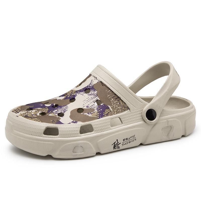 Breathable Man Sandals 2024 Summer Men's Slippers 9 Slip-On Garden Shoes EVA Injection Shoes Sports Walking Shoes Men