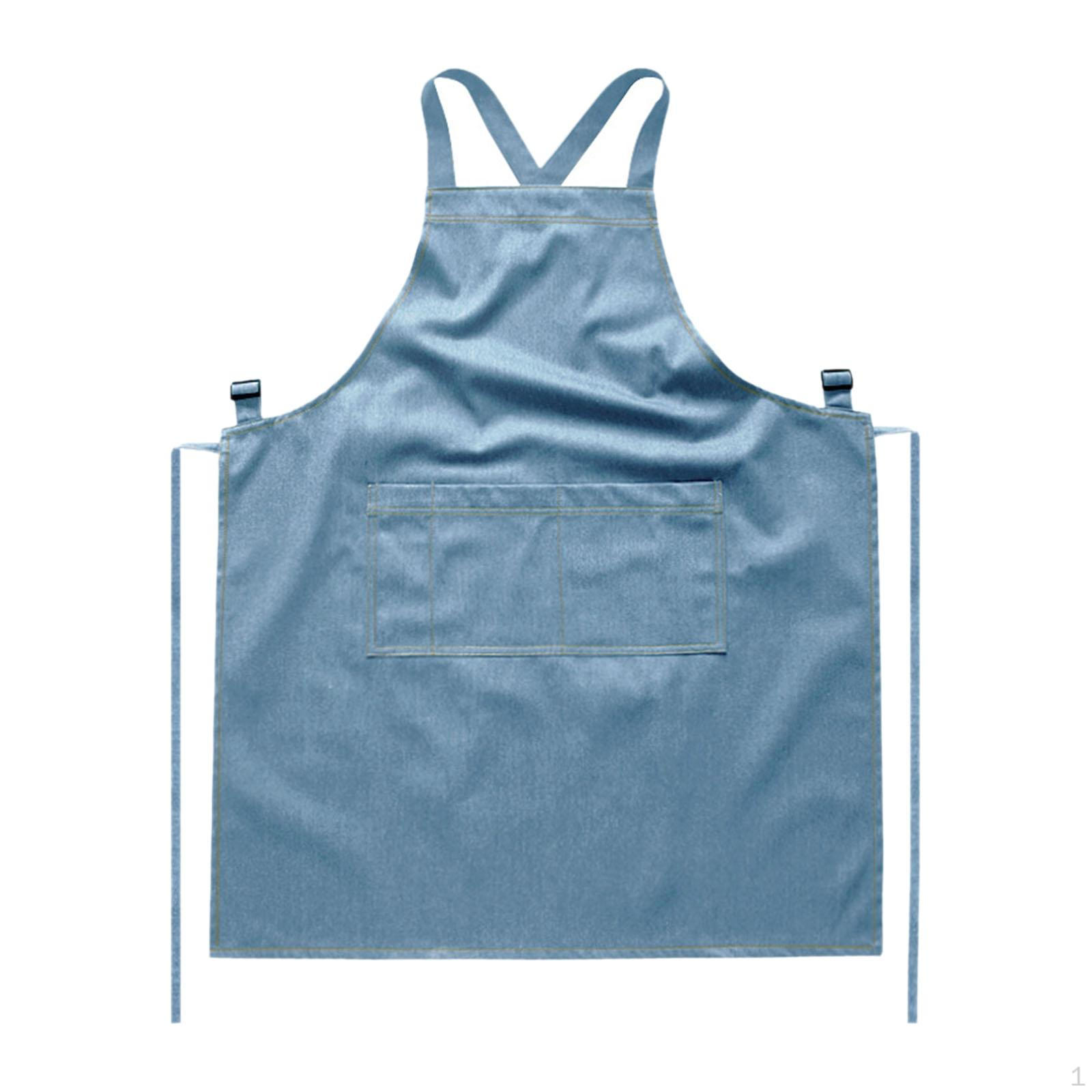 

Canvas Apron for Men And Women - Ideal Cooking, Gardening, BBQ светло-синий