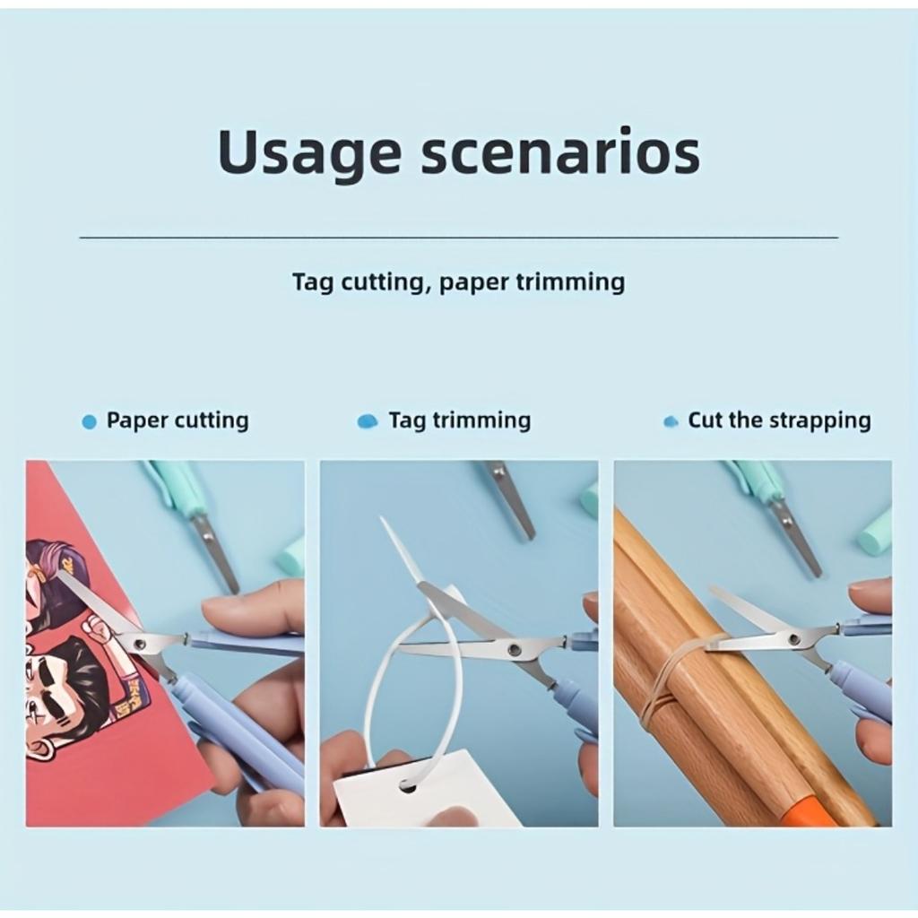 Portable Scissors, Convenient for Travel, Easy To Store, Durable and Damage Resistant, Suitable for Office, School, Travel, and Daily Household Use.