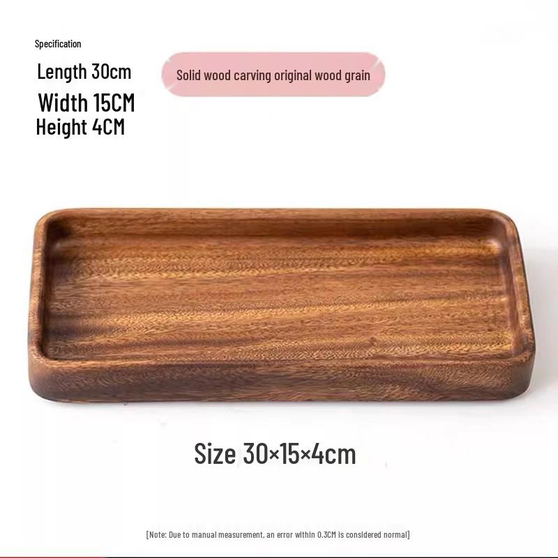 Tavă versatilă din lemn de nuc japonez – Ideală pentru servirea ceaiului, fructelor sau pizzei în hoteluri