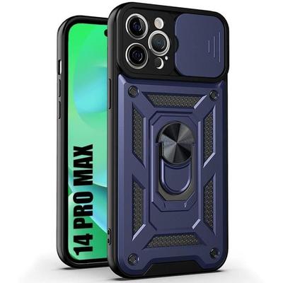 Case - BOOLING - for iPhone 14 Pro Max - Reinforced Shockproof - Military Grade - Rotating Ring