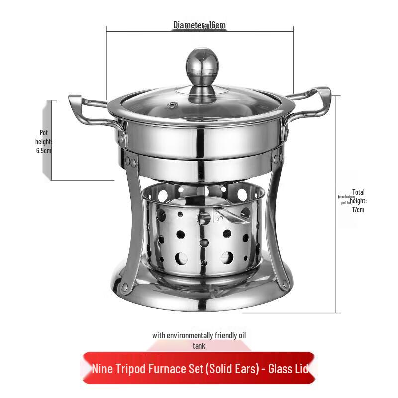 Mini Persönlicher Edelstahl Gas Hot Pot