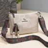 Retro and old textured soft leather messenger bag shoulder bag
