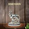 Kamdhenu Cow and Calf Idol | Silver Matte Finish Decorative Murti | 7.62 Cm X 7.62 Cm | Sacred Gau MATA Statue for Home Temple & Gift