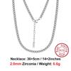 Orsa Jewels Handgefertigt Echter Ton Iced Out Zirkonia Tennisketten-Anhänger Halskette Choker Damen Herren HipHop Schmuck Sc45Mode