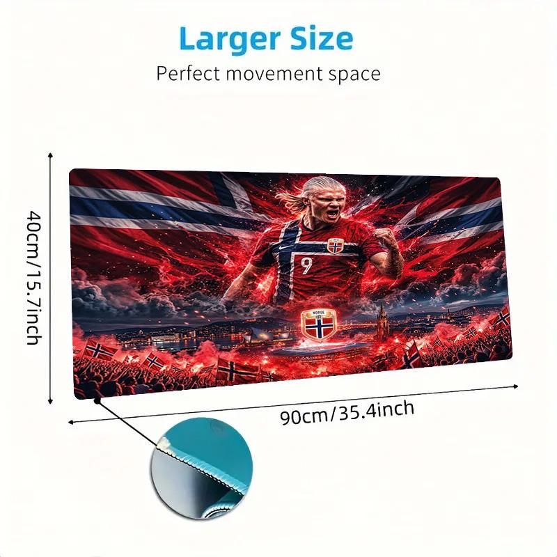 Erling Haaland Color Mouse Pad Large Gaming Table Cushion Non-slip Laptop Tablet Big Mousepad XXL Mat Mini PC Playmat With Lock Edge