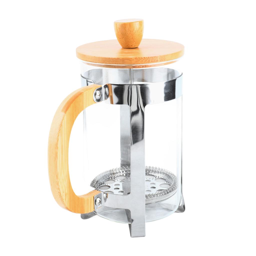 27oz French Press Coffee Maker with Wooden Handle High Density Filter Heat Resistant Borosilicate Glass Teapot Coffee