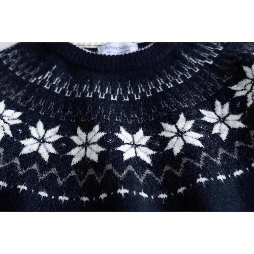 ARBENDO Unisex Retro Fair Isle Sweater - Loose Fit, Autumn/Winter Knitwear M1364