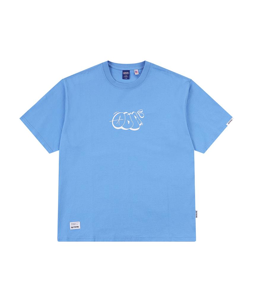 OUTDOOR PRODUCTS Graffiti Logo T-Shirts (Blue)