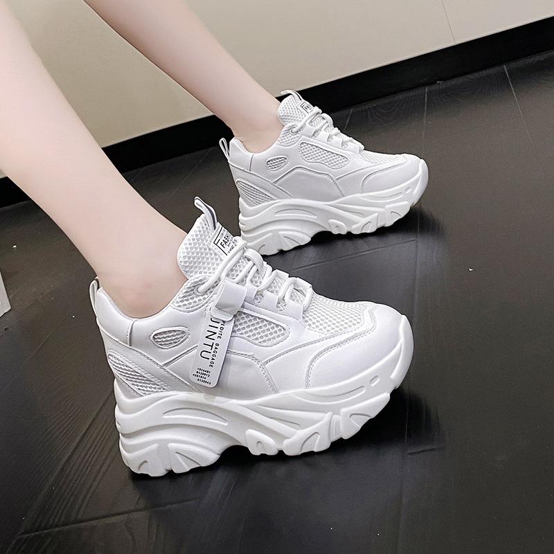 Thick-soled Dad Shoes for Women Summer Fashion Women's Shoes Lace-up Height-enhancing Sports Casual Shoes