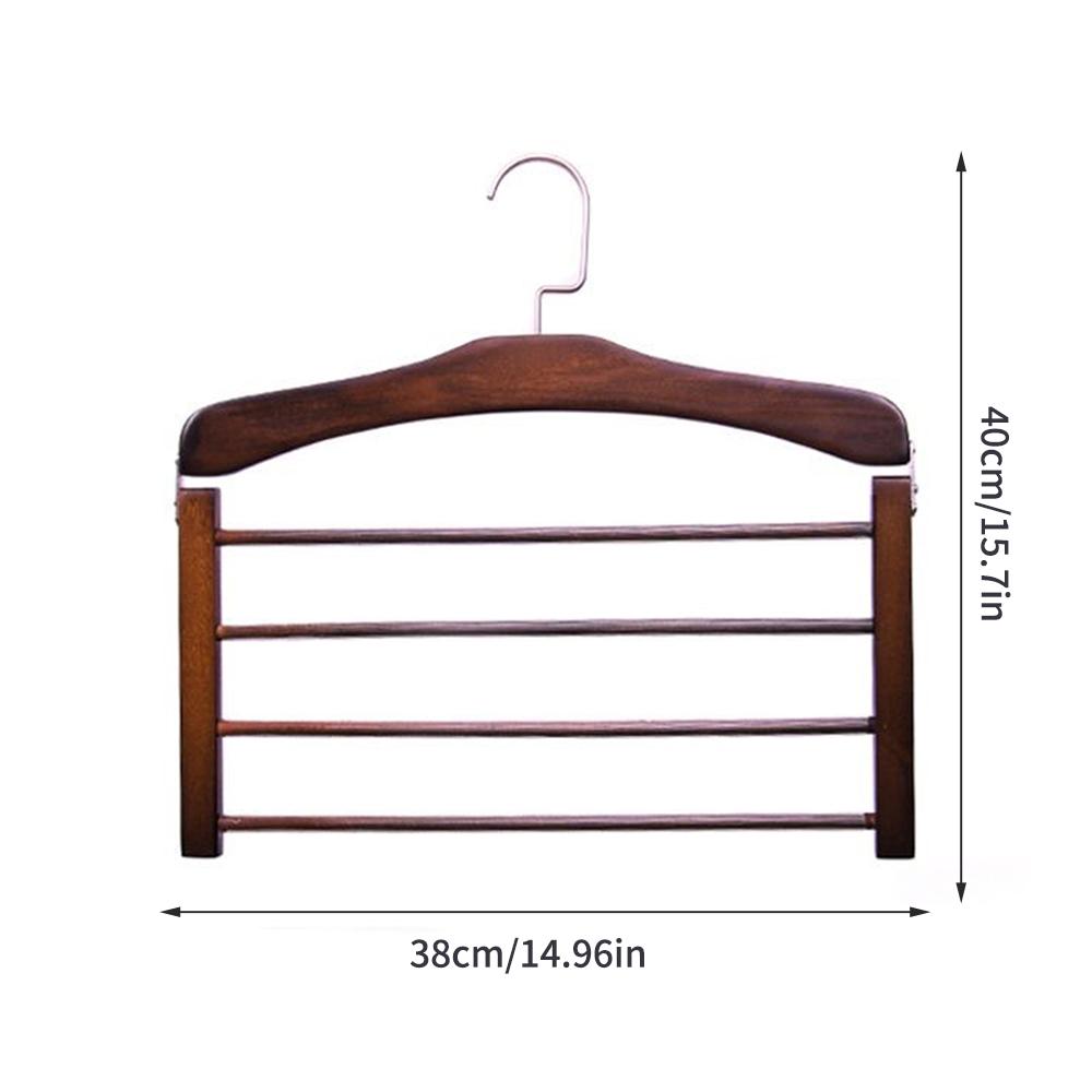 

Многофункциональная вешалка для брюк из массива дерева, многослойная вешалка для брюк, бытовой органайзер для хранения, шарф, стойка для хранения в гардеробе