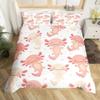 3D Axolotl Duvet Cover Set KingQueen Size New Kids Girls Boys Cute Rainbow Sea Wildlife Animal Reptile Polyester Bedding Set