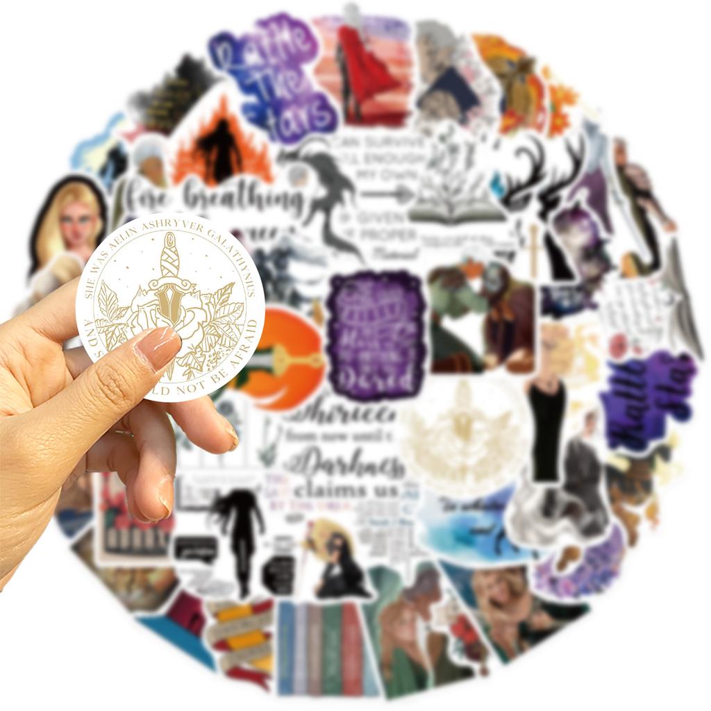 50 Reading Books Throne of Glass Graffiti Stickers Guitar Notebook Suitcase DIY Waterproof Stickers