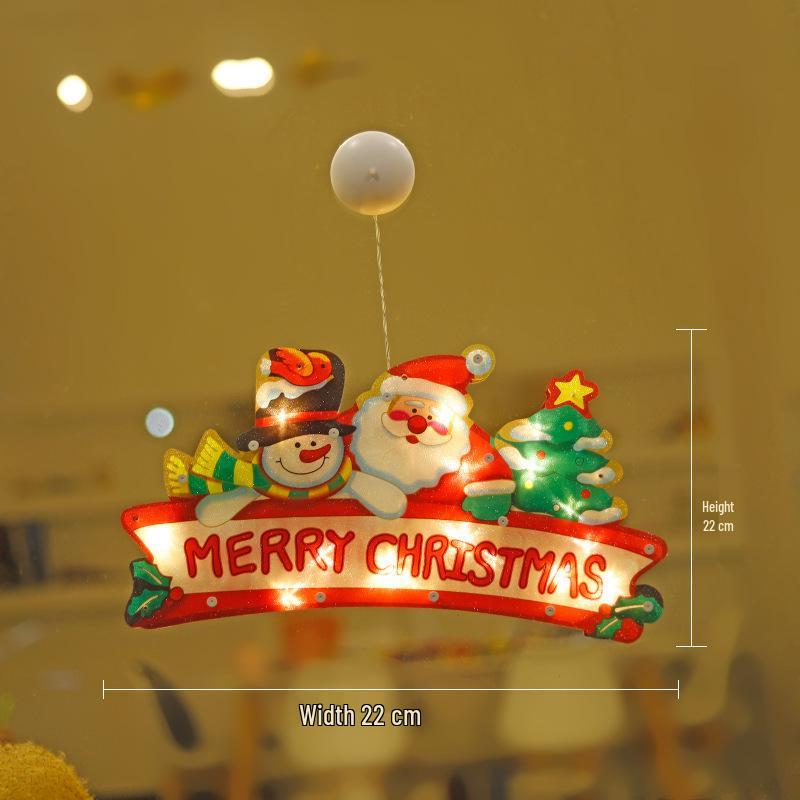 Grenzüberschreitende Weihnachts-Saugnapflichter: Weihnachtsmann, Rentier & Baumdekorationen für Schaufenster und Feiertagsatmosphäre