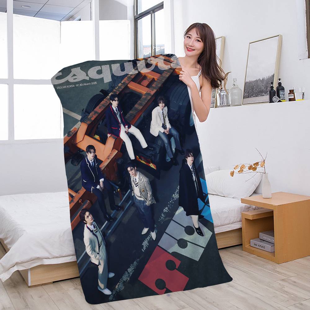 Popular Korean Pop T-TWS Beach Towel Colorful Bath Towels for Girl Microfiber Quick Dry Custom Sand Free Beach Yoga Spa Gym Pool