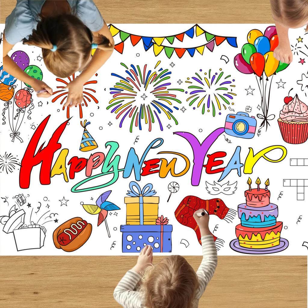 Coloring Poster 30 X 72 Inches Paper Coloring Tablecloth For Kids Large Coloring Activity Poster For Kids Home Party