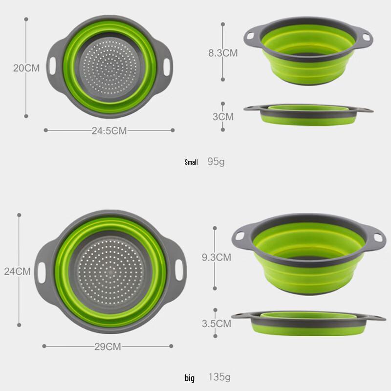 Collapsible Round Fruit & Vegetable Strainer Basket