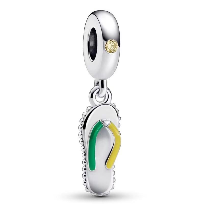Star Heart Butterfly Lock Charm Bead Pendants for Original Snake Chain Silver Jewelry Gift